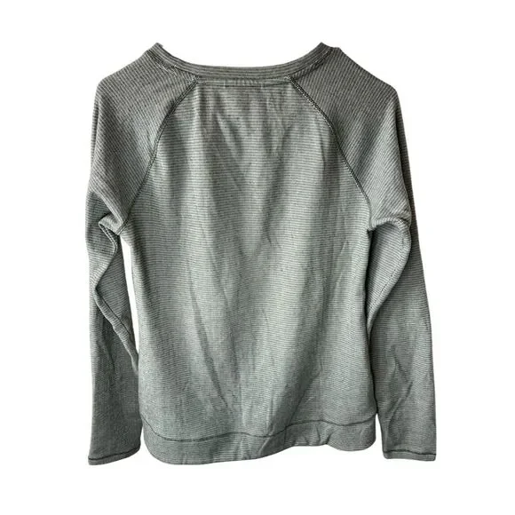 Avalanche Women's Gray Striped Long Sleeve Crew Neck Top Size S - Picture 2 of 7